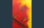 Die Farbe Rot, 2014, acrylic paint on canvas, 44 x 63 cm Die Farbe Rot, 2014, acrylic paint on canvas, 44 x 63 cm