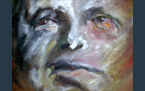 Portrait Georg S. H., 1981, oil paint on jute, 57 x 53 cm Portrait Georg S. H., 1981, oil paint on jute, 57 x 53 cm