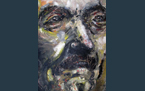 Old Man, 1981, oil paint on jute, 49 x 58 cm