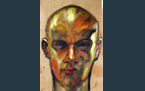 Self-Portrait as Indian, 1984, oil paint on jute, 44 x 65 cm Self-Portrait as Indian, 1984, oil paint on jute, 44 x 65 cm